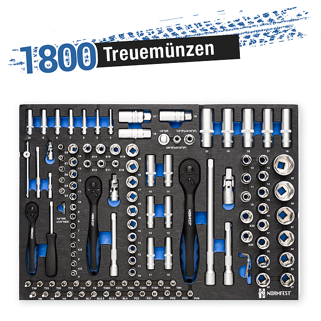 1/4", 3/8", 1/2" Steckschlüsselsatz