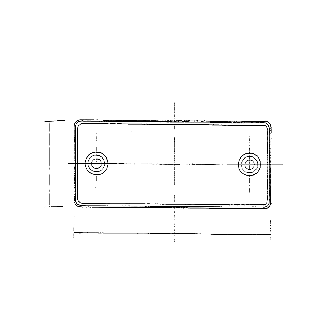 Rückstrahler 90 mm x 40 mm