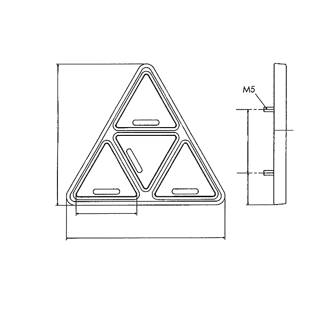 Dreieckrückstrahler 4-teilig