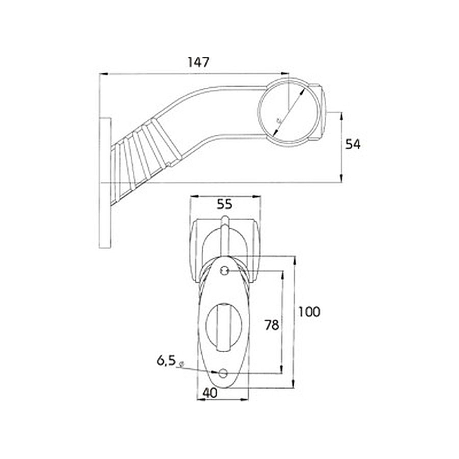 LED-Umrissleuchten Set wasserdicht, schräg