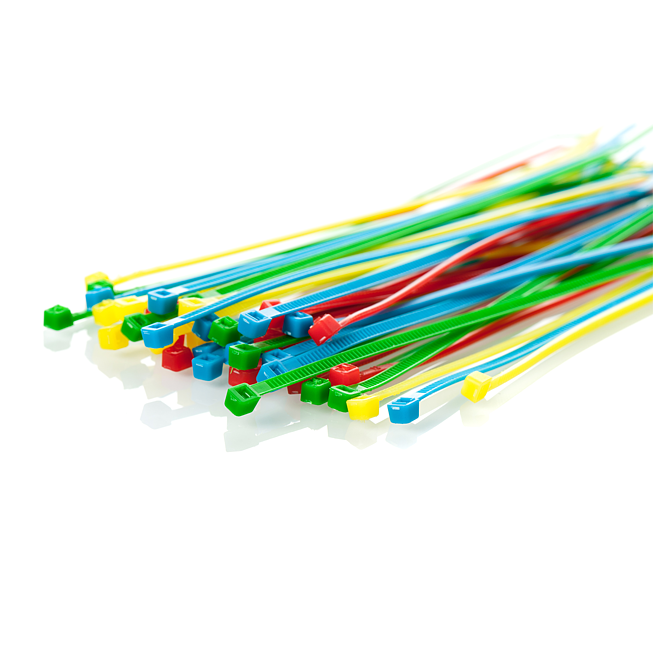 Kabelbänder mit Kunststoffzunge - farbig