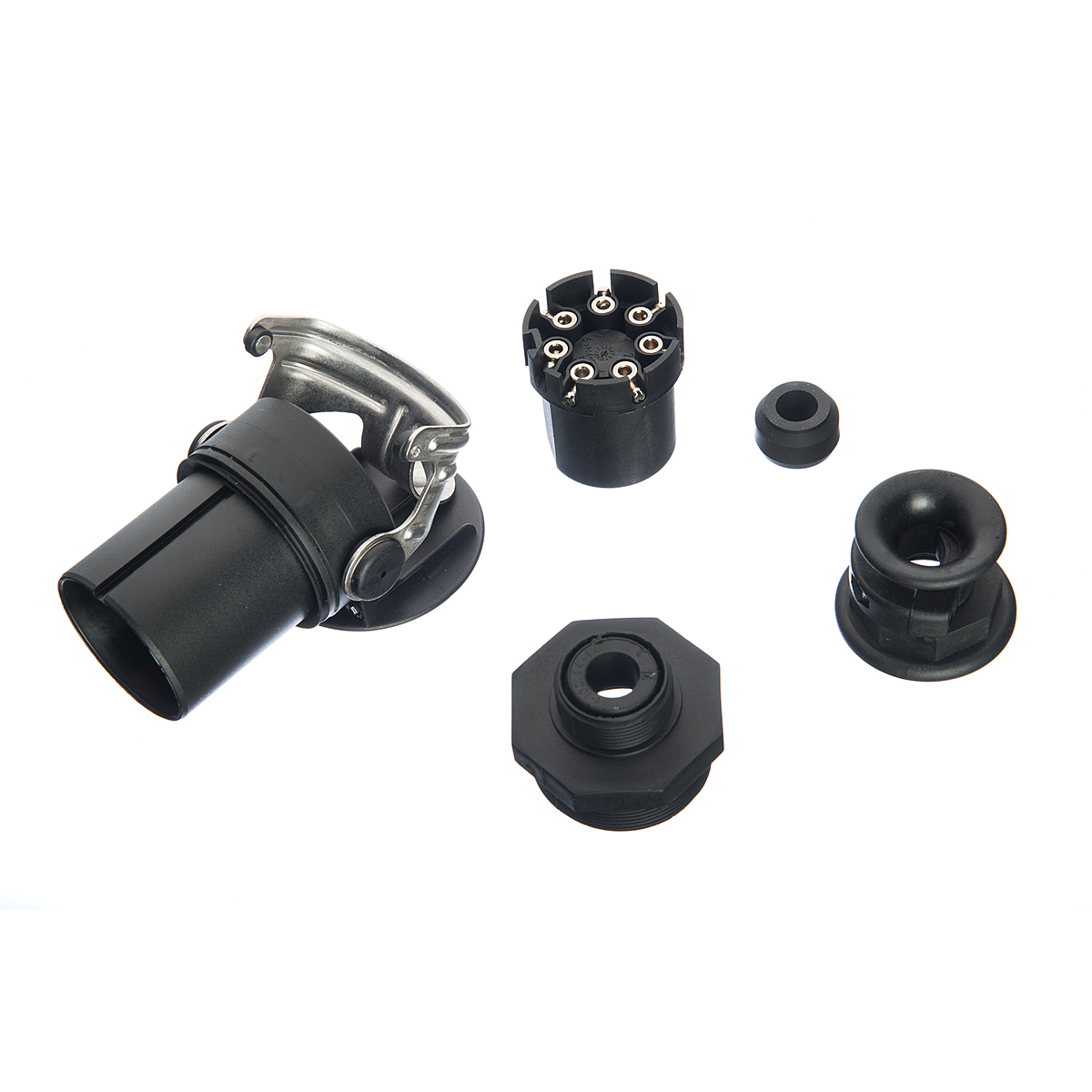AK-SA 7-poliger LKW Stecker - Schwarz, ADR