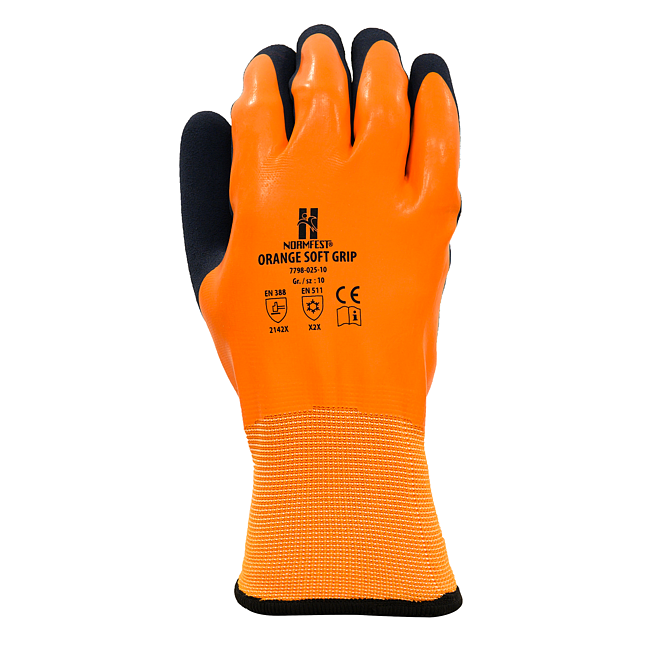 Nylonhandschuh "ORANGE SOFT GRIP"