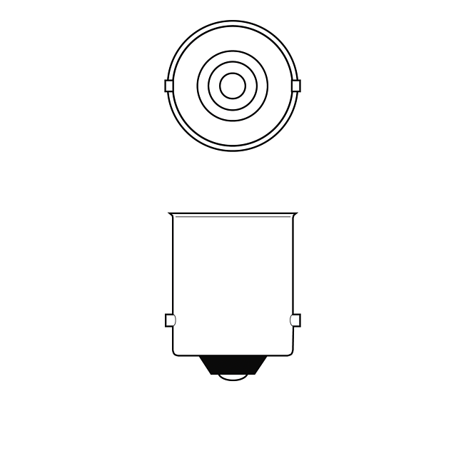 12V 21W Blink- oder Bremslichtlampe