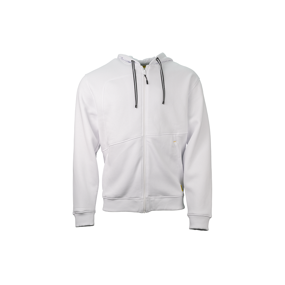 Zip-Sweatjacke mit Hoodie wei&szlig;