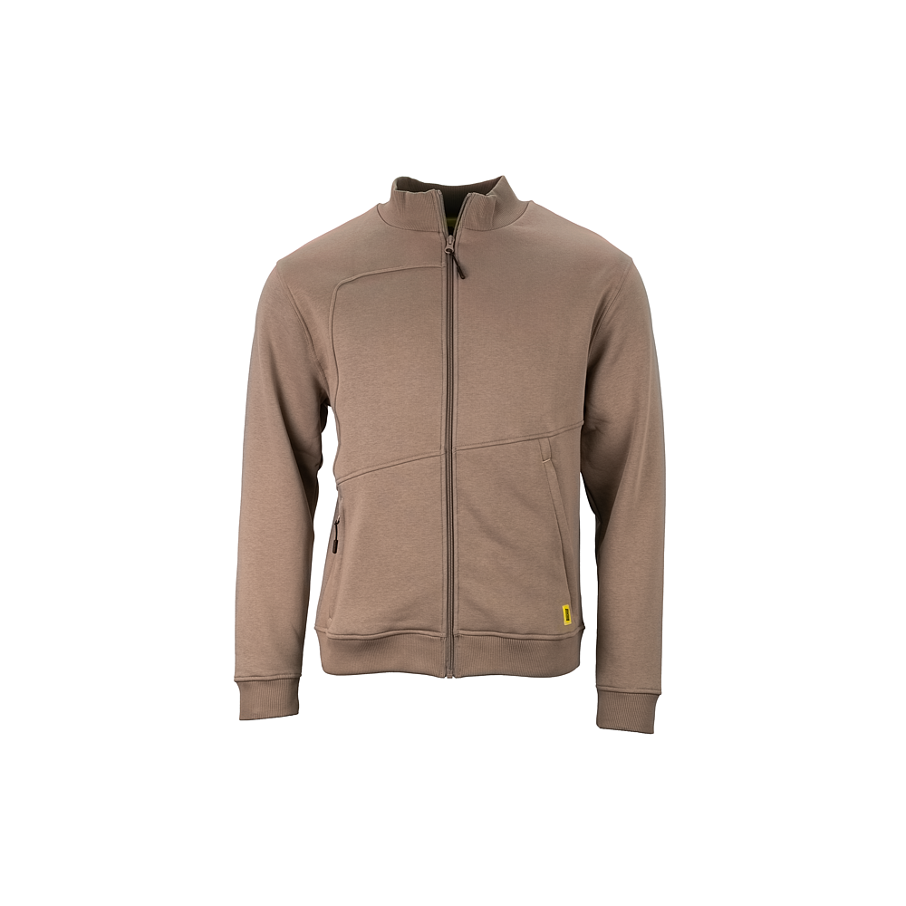 Zip-Sweatjacke hellbraun M
