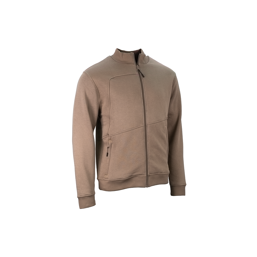 Zip-Sweatjacke hellbraun M