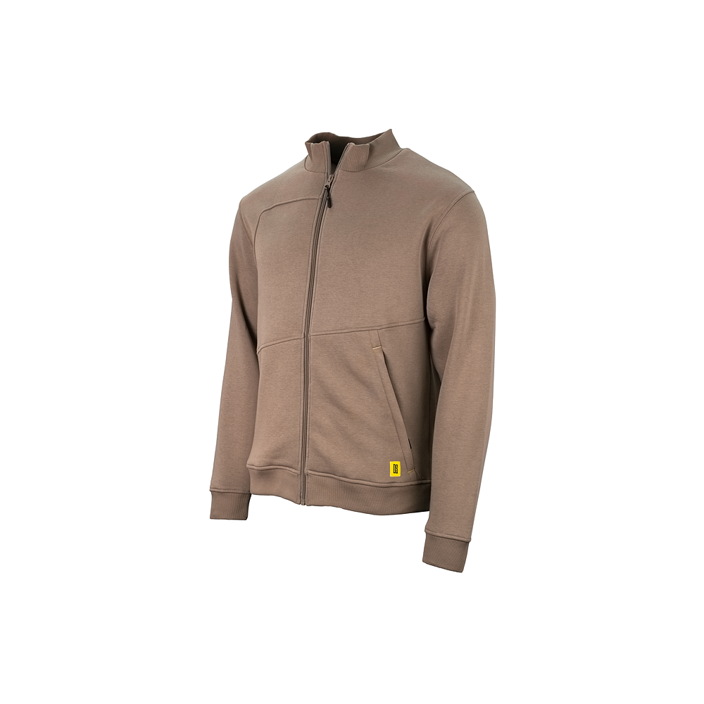 Zip-Sweatjacke hellbraun M
