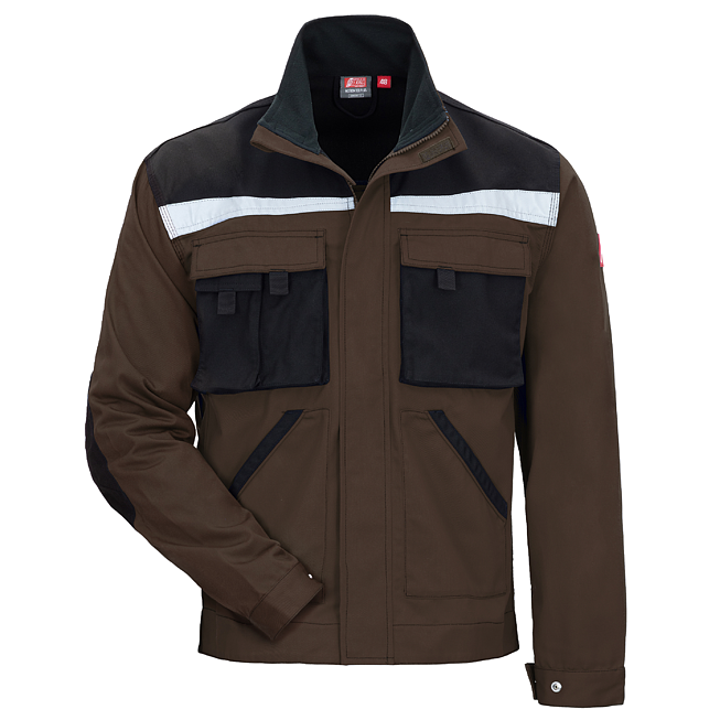 Arbeitsjacke khakibraun/schwarz L/52