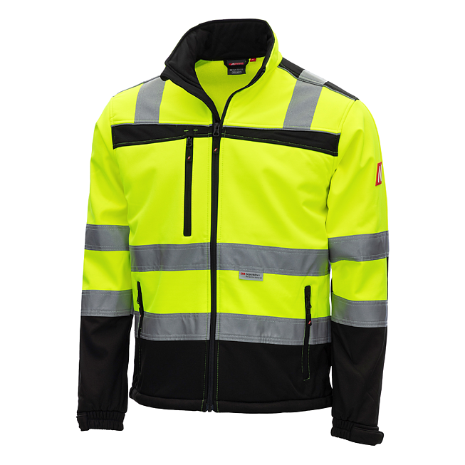 Warnschutz-Softshelljacke neongelb/schwarz XXL