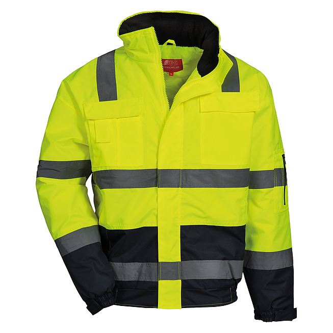 Warnschutz-Winterjacke gelb/marine XL