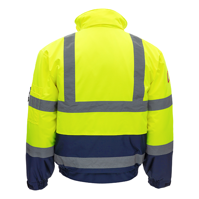 Warnschutz-Winterjacke gelb/marine XL