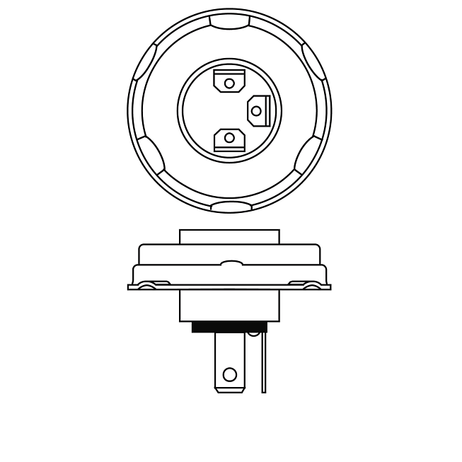 12V R2 45/40W Duolux