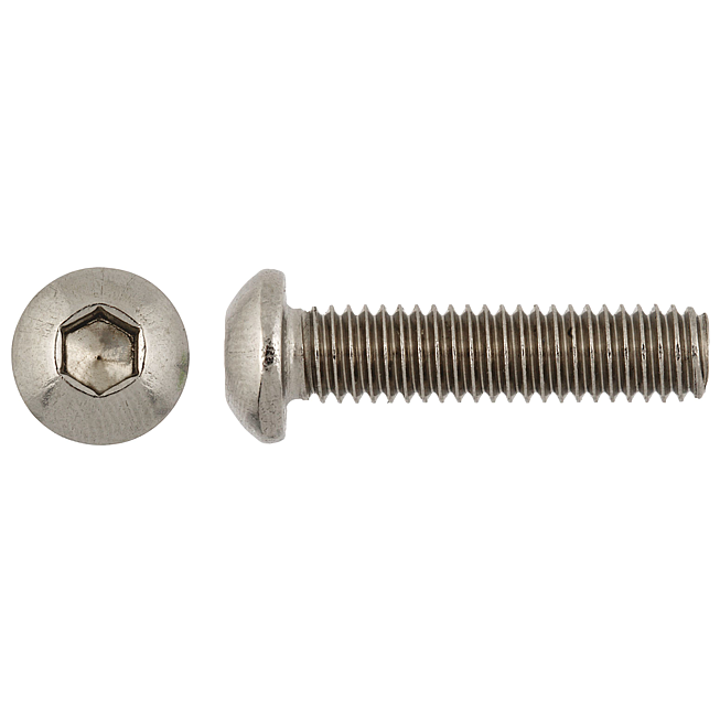 Linsenschraube DIN EN ISO 7380-1 A2-70, ISK 4 M6 x 10