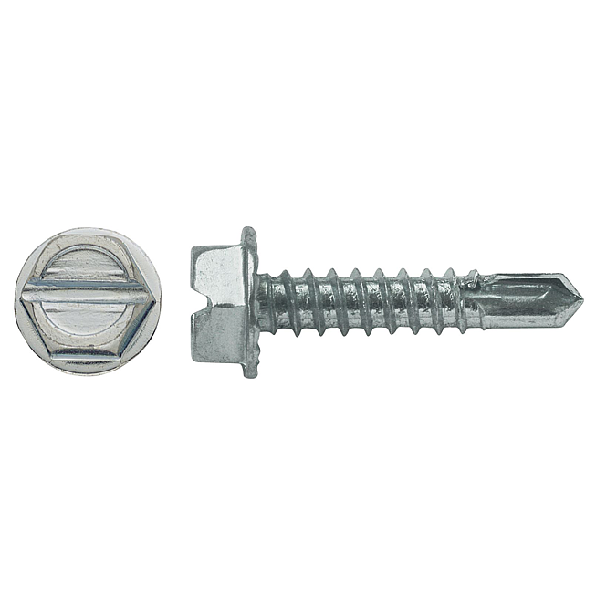 SebS Bohrschraube Sechskantkopf ähnl. DIN 7504-L vz, SW 8 / Schlitz 4,8 x 16