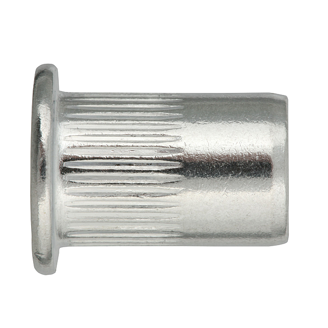 Einnietmutter Flachrundkopf Alu, Bohr-Ø 11,0, Klemmbereich 3,0-5,5 mm M8