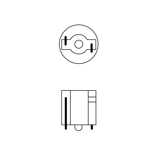 12V 1,2W Glassockellampe