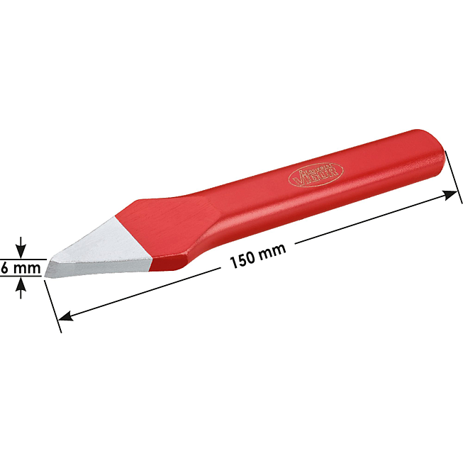 V1222;KREUZMEISSEL 6 X 150 MM, ROT