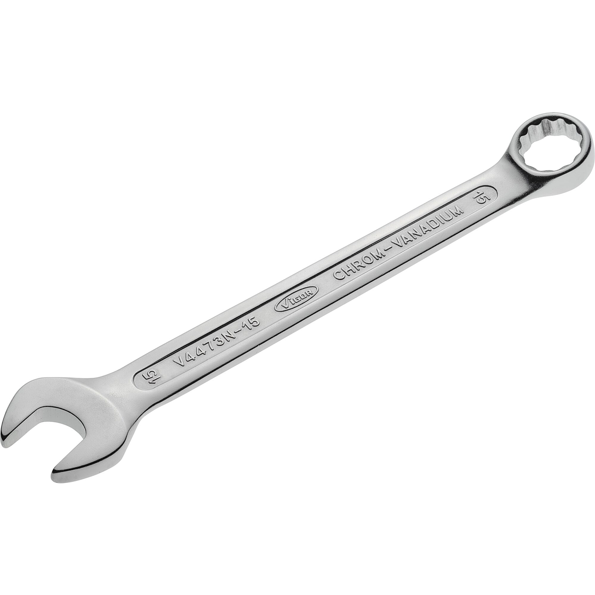 Dapetz® Ring-Maulschlüssel 15 Mm – Chrom-Vanadium-Stahl, Poliert – Offener Schlüssel Für Garage & Werkstatt